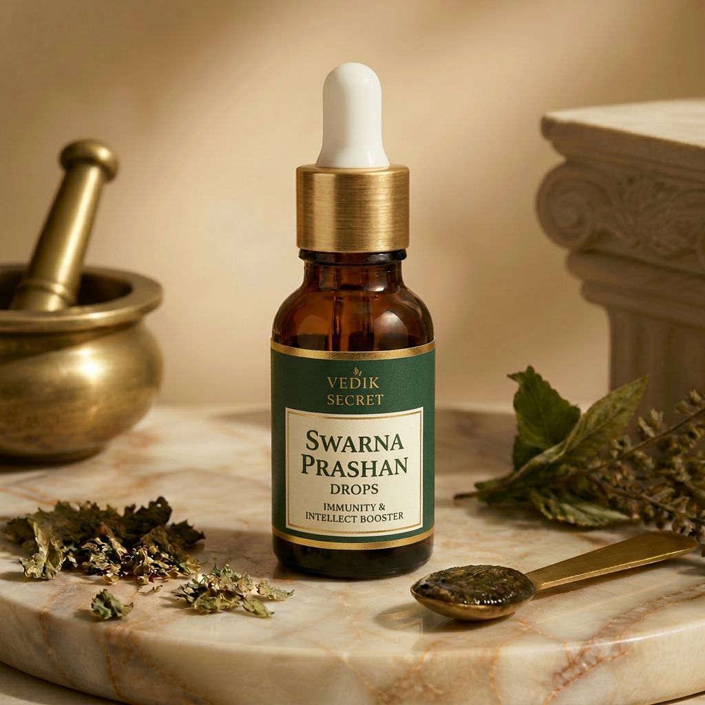 Vedik Secret Swarna Prashan Drops bottle